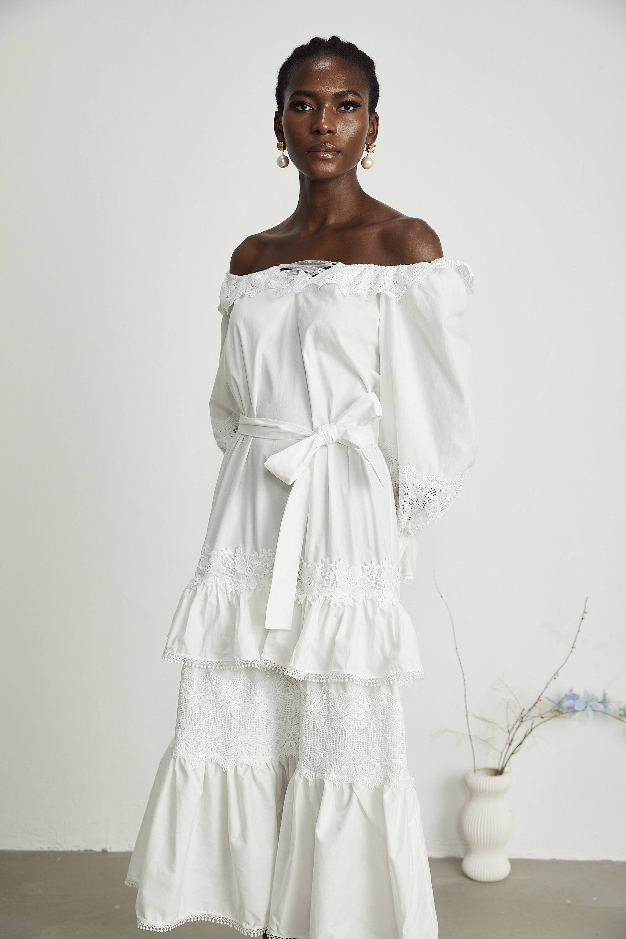 Capucine kesimli midi elbise