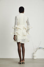 Pénélope dantel mini elbise