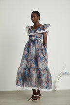 Suzette dantel midi elbise