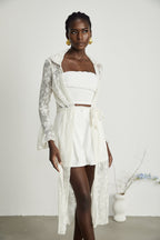 Marcella güpür uzun hırka