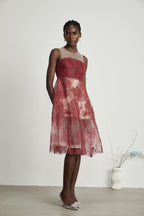 Juana süslemeli midi elbise