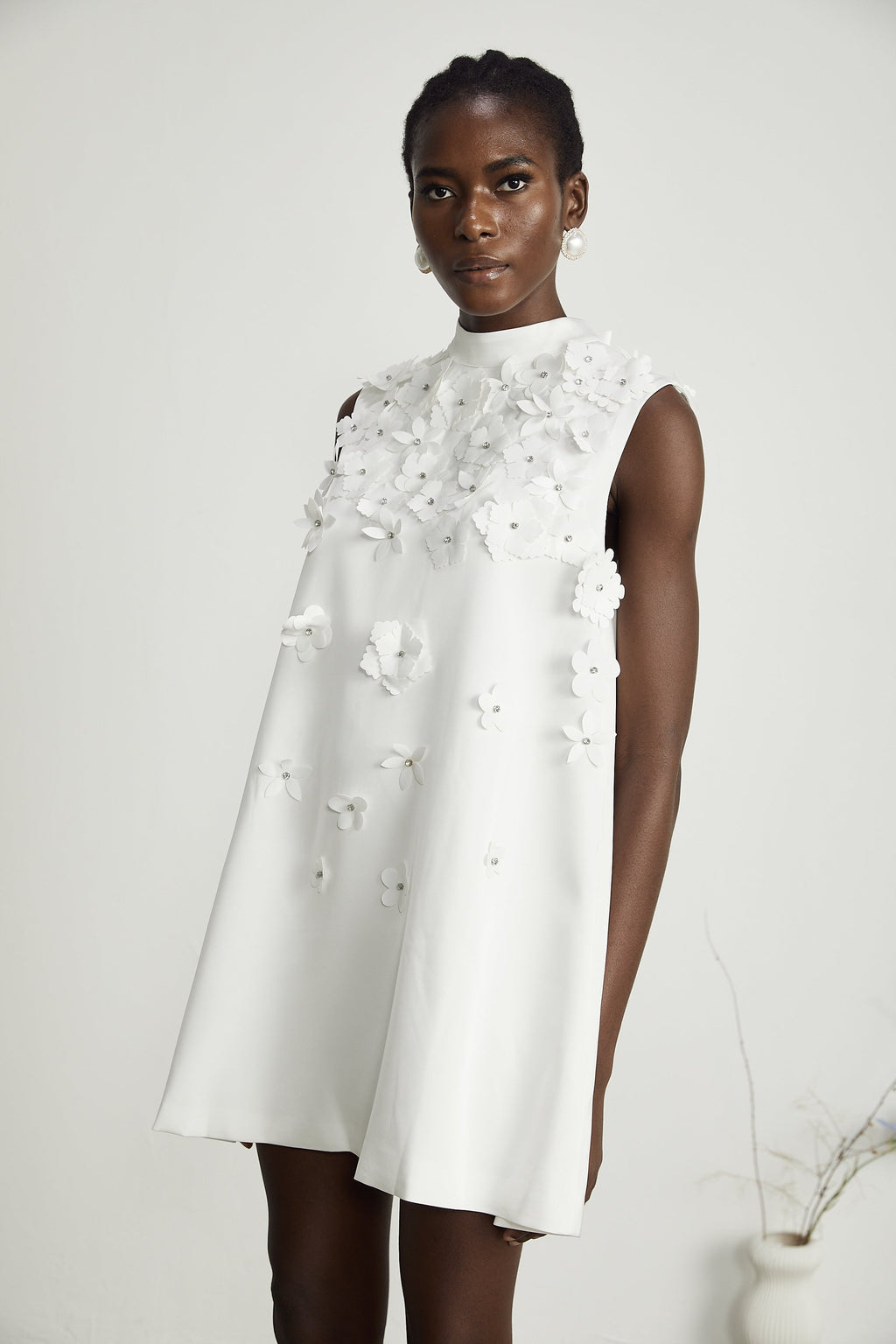 Genevieve çiçek mini elbise