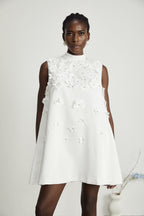 Genevieve çiçek mini elbise