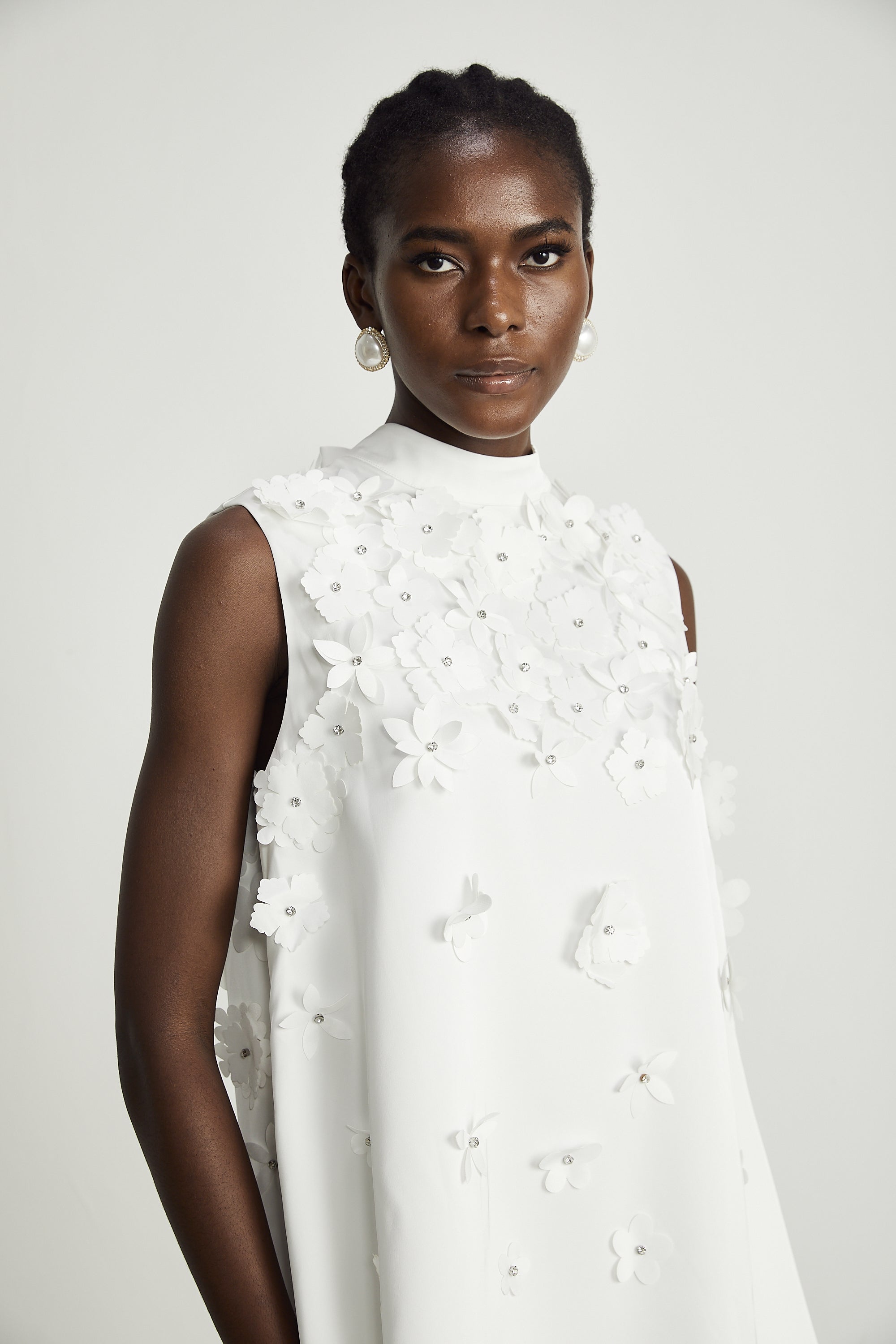 Genevieve çiçek mini elbise