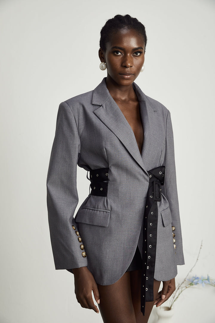 Thérèse kuşaklı blazer ceket