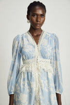 Ondine dantel midi elbise