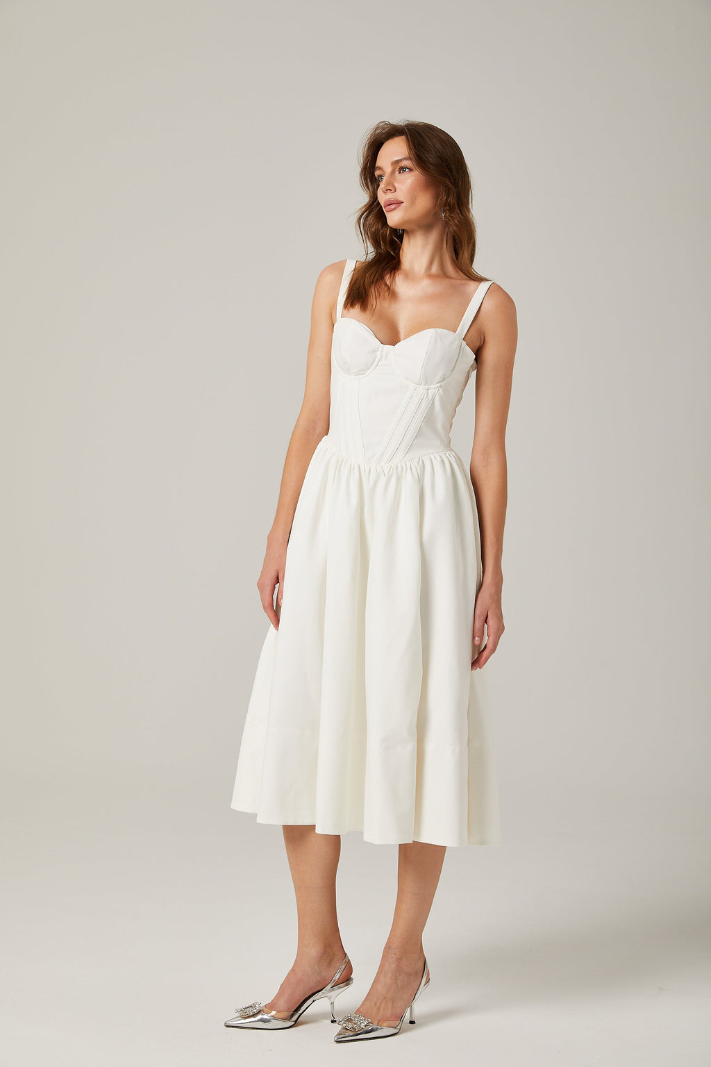 Lorraine büstiyer midi elbise