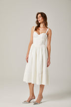 Lorraine büstiyer midi elbise