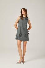 Viviane çiçekli mini elbise