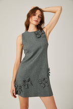 Viviane çiçekli mini elbise