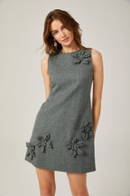 Viviane çiçekli mini elbise