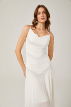 Élise süsleme midi elbise