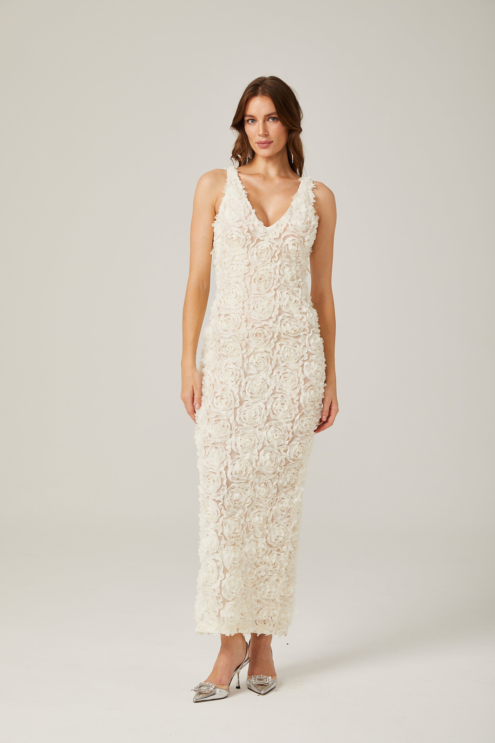 Sylvie çiçek midi elbise