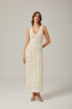 Sylvie çiçek midi elbise