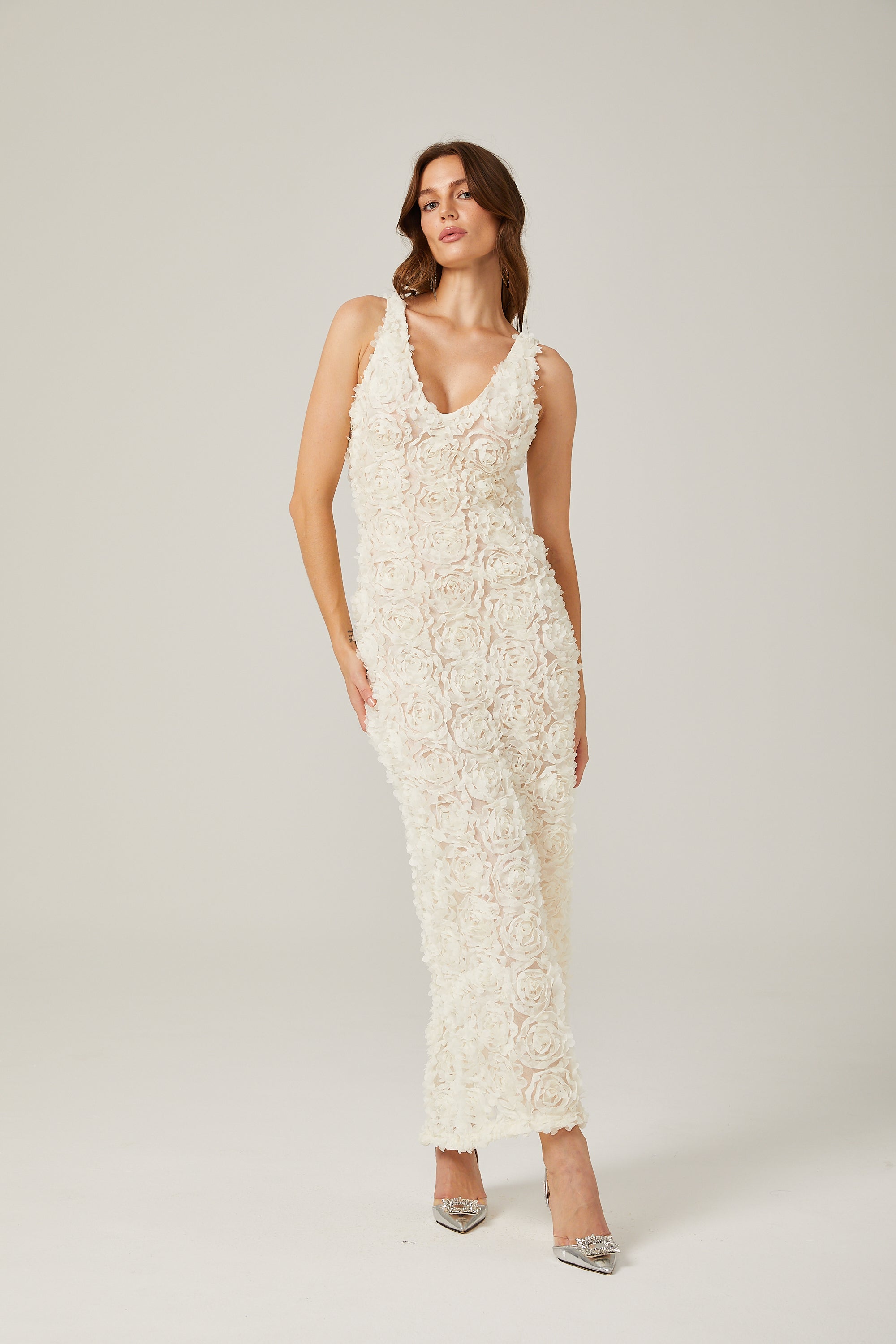 Sylvie çiçek midi elbise