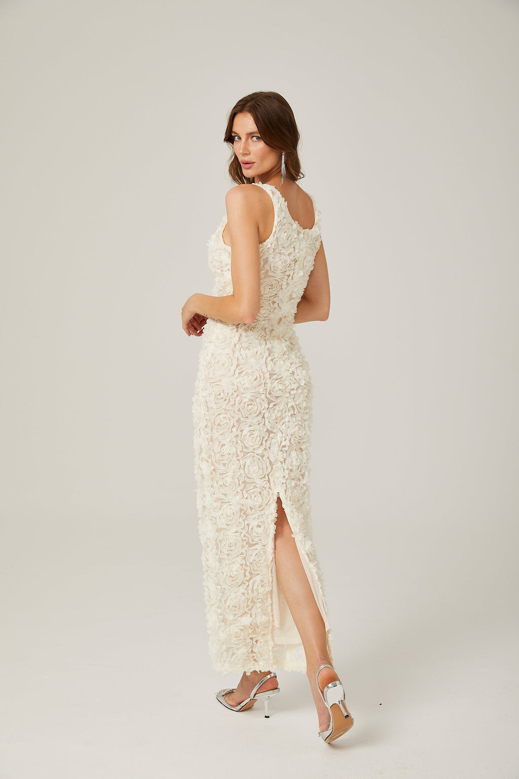 Sylvie çiçek midi elbise