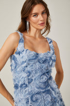 Isabelle kare mini elbise