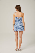 Isabelle kare mini elbise