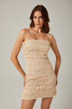 Charlotte dantel mini elbise