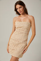 Charlotte dantel mini elbise