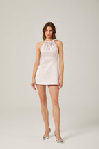 Beatrice saten mini elbise