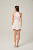 Beatrice saten mini elbise