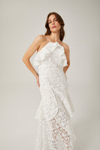 Sancia dantel midi elbise