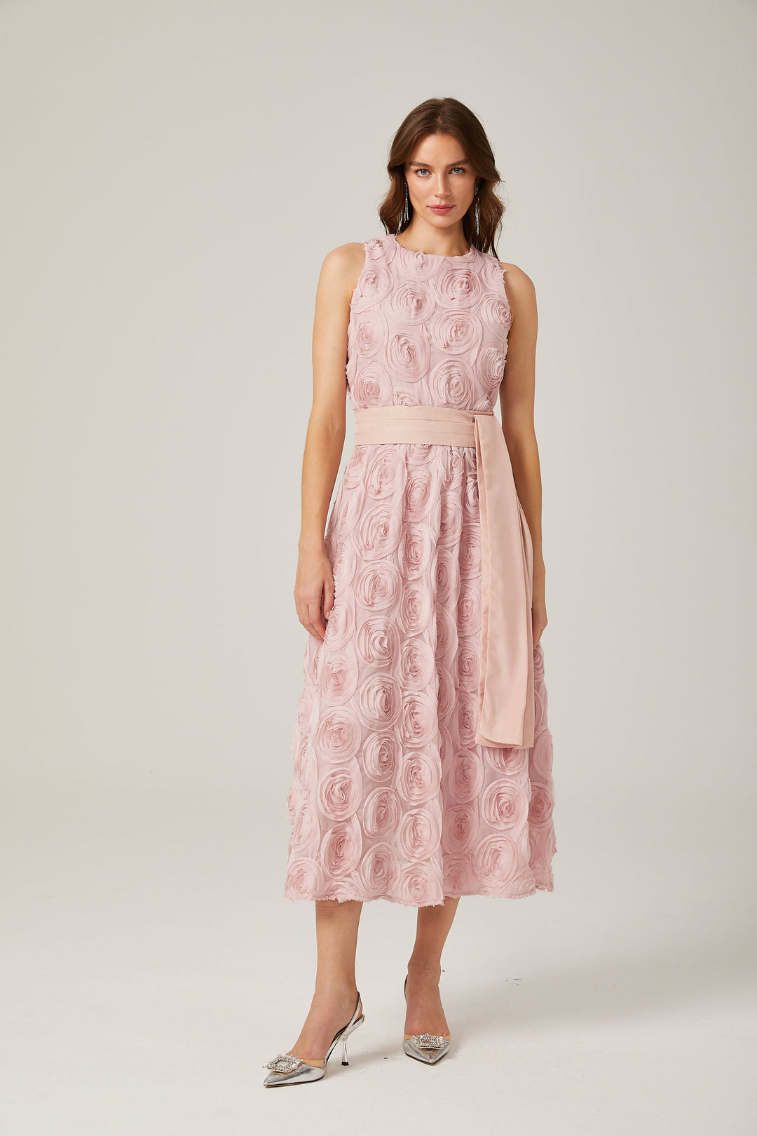 Paulette midi elbise