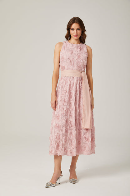 Paulette midi elbise