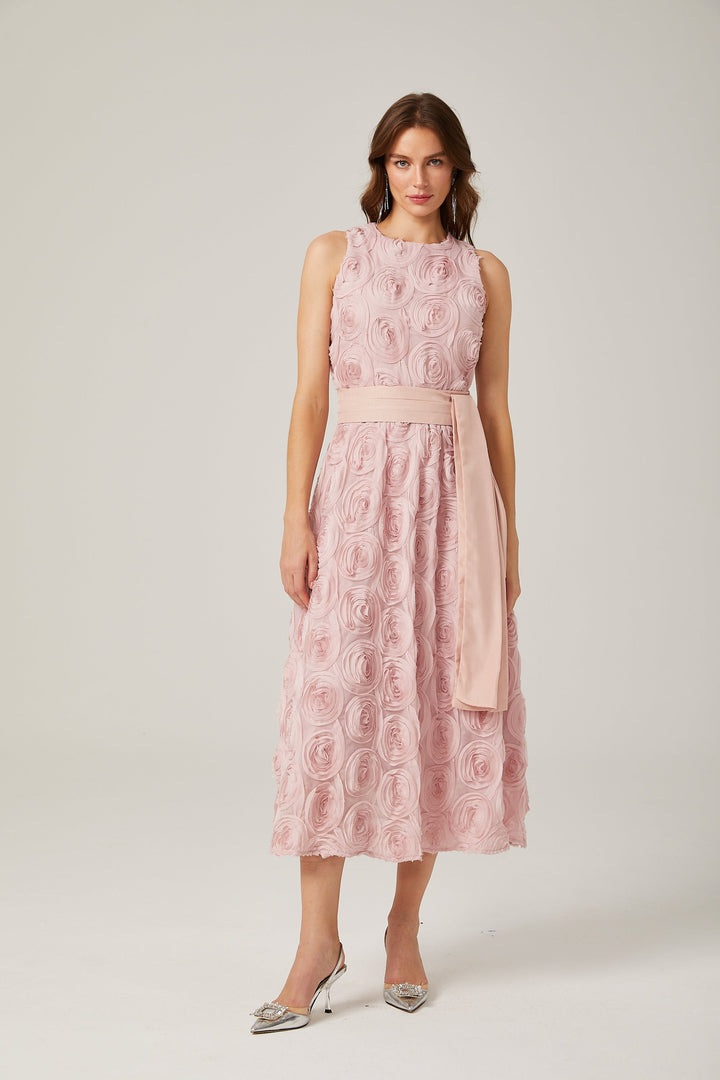 Paulette midi elbise