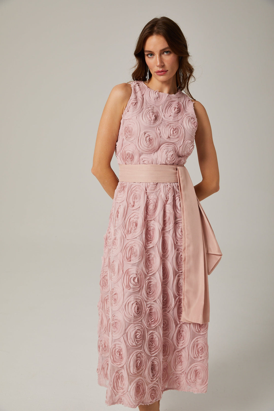 Paulette midi elbise