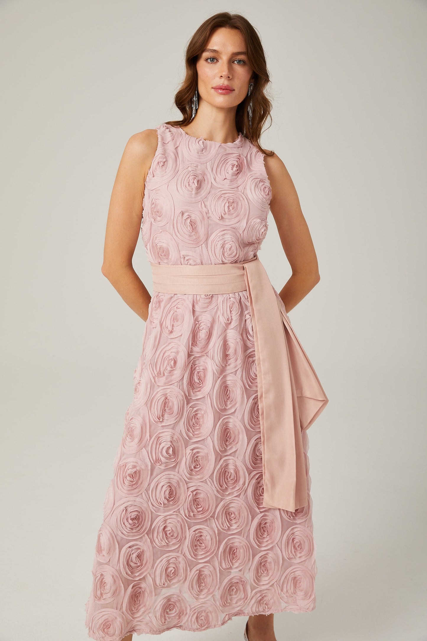 Paulette midi elbise