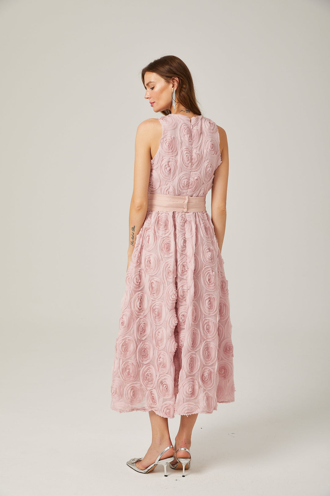 Paulette midi elbise