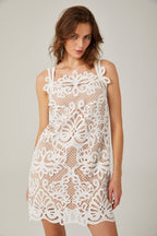 Mélisande dantel mini elbise