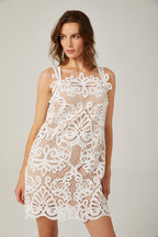 Mélisande dantel mini elbise