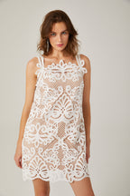 Mélisande dantel mini elbise