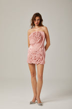 Yvonne straplez mini elbise