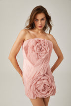 Yvonne straplez mini elbise