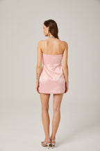 Yvonne straplez mini elbise