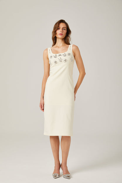Kamelie midi elbise