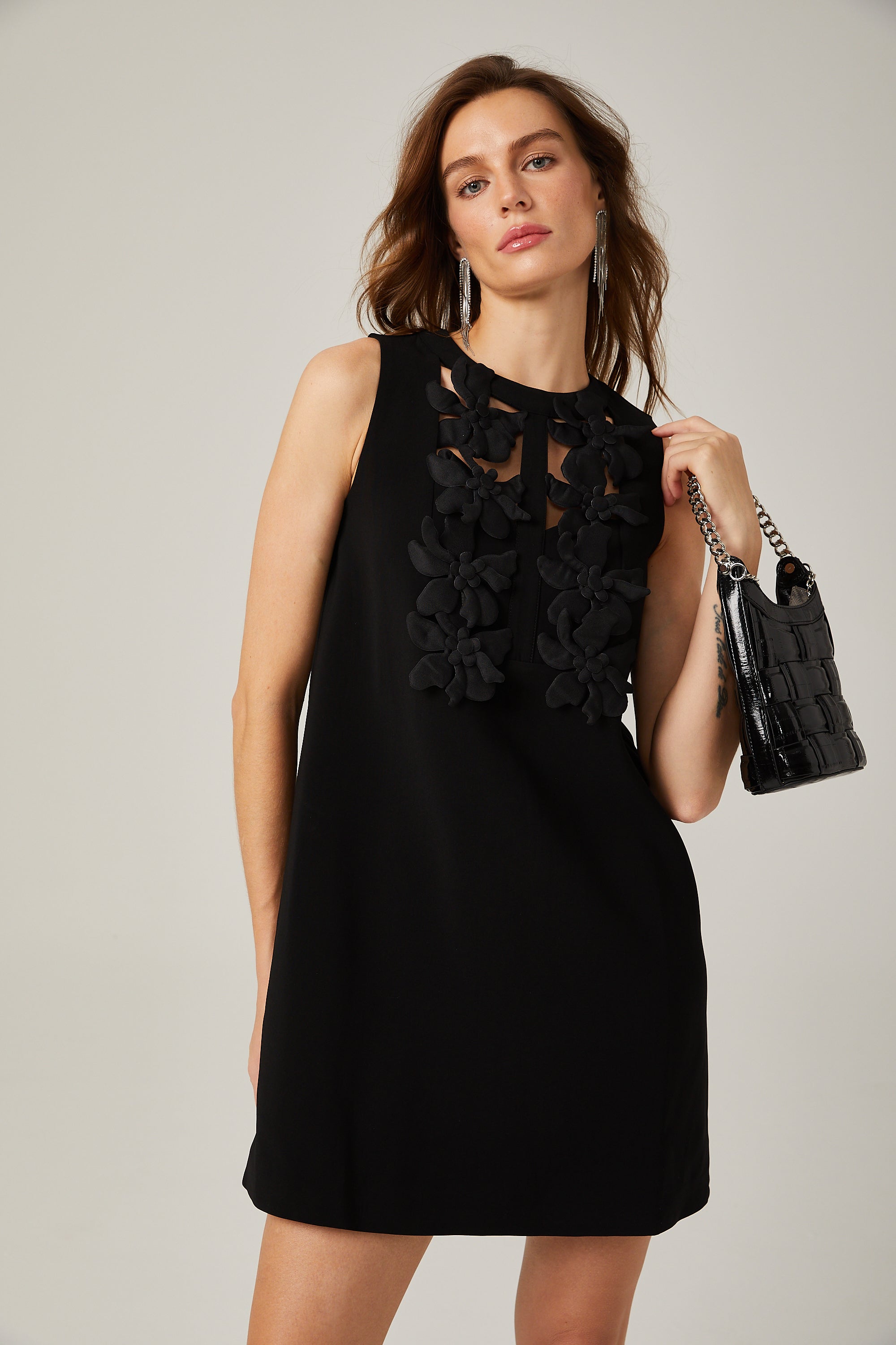 Isolde çiçek mini elbise