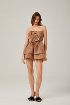 Liliane tül mini elbise