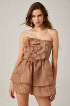 Liliane tül mini elbise