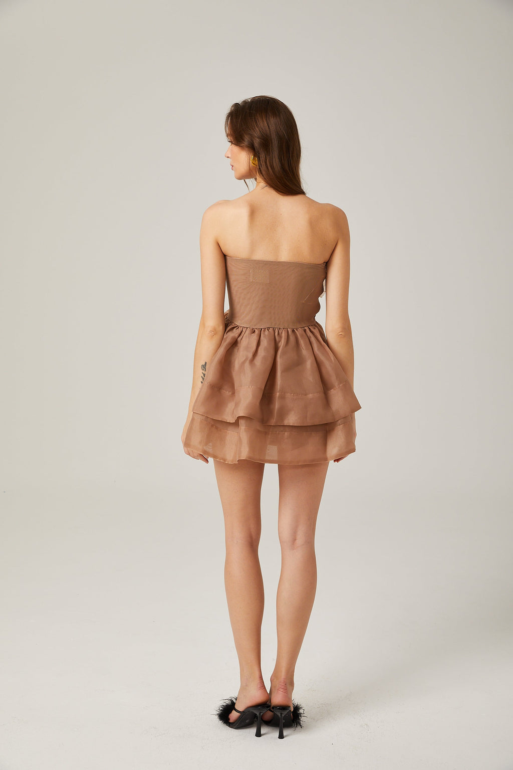 Liliane tül mini elbise