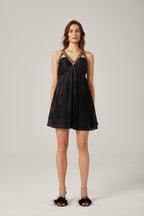 Therese saten mini elbise