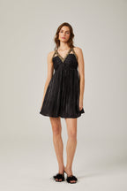 Therese saten mini elbise