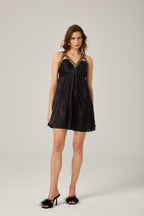 Therese saten mini elbise