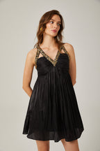 Therese saten mini elbise