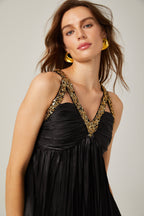 Therese saten mini elbise