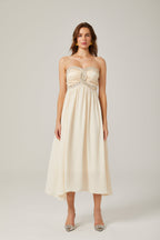 Parisa süsleme midi elbise